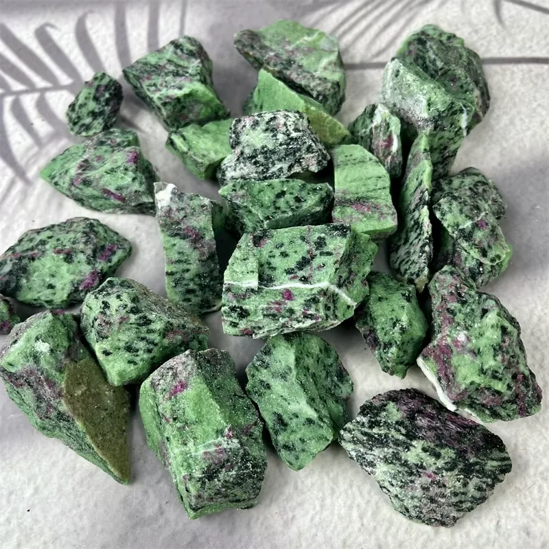 Natural Ruby Zoisite Precious Gemstone Specimen Healing Stone Rough Raw Quartz For Decoration