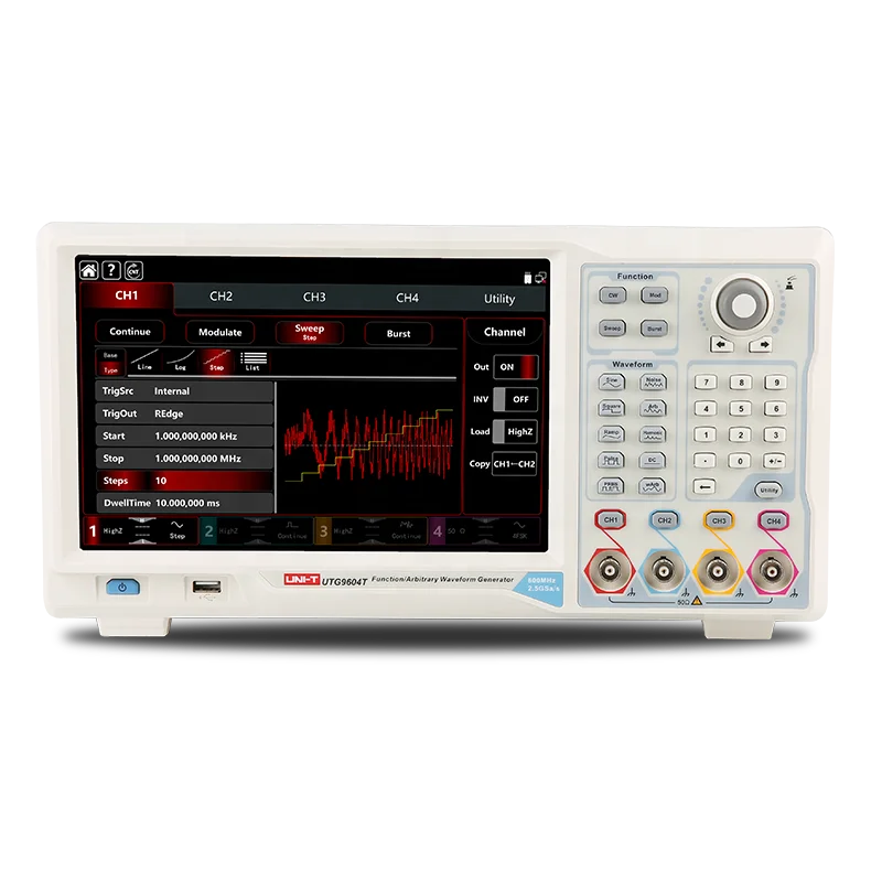 UNI-T UTG9604T 600MHz Digital Signal Generator function t-shirt arbitrary waveform Generator