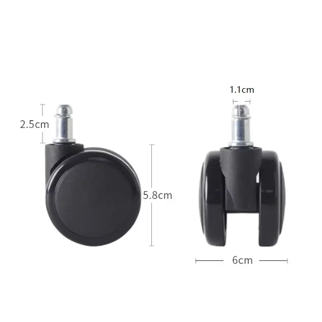 Office Chair parts Casters Soft Wheel Industrial 60mm Medium Heavy Duty Caster Wheel