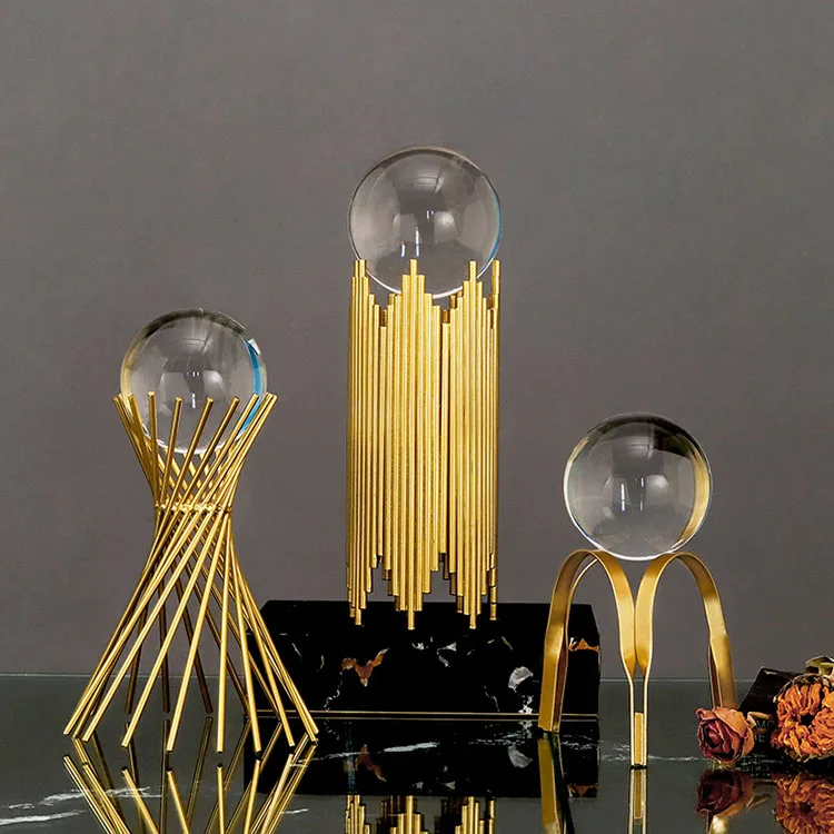 Creative crystal ball decoration model room study office bookcase decoration decoration