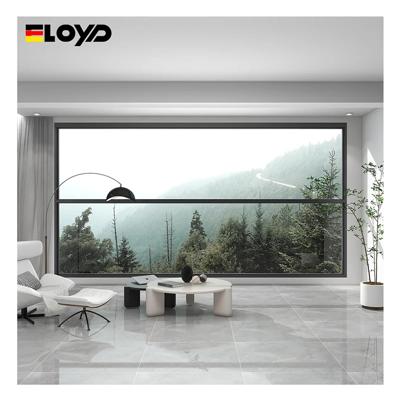 Eloyd Modern intelligent horizontal double electric lifting home window lift up sliding window with Ambient Light