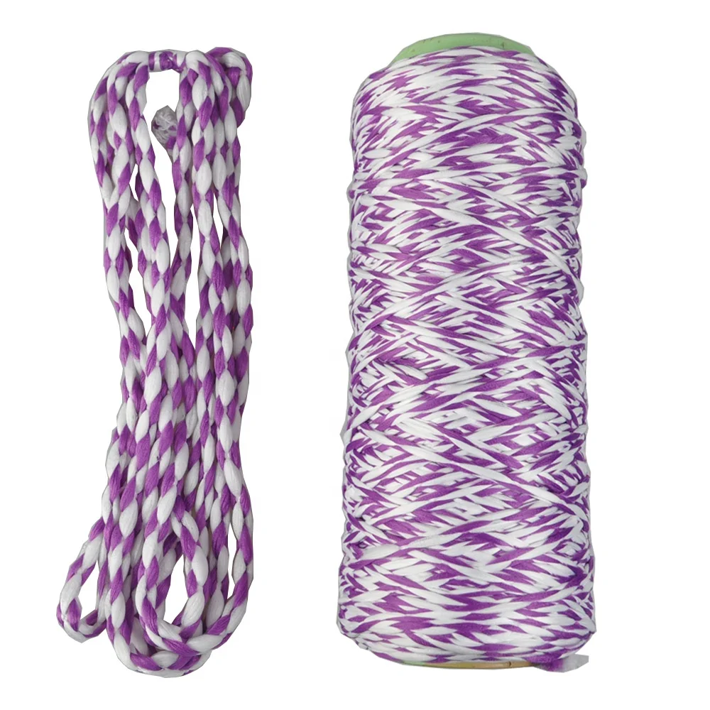 Mop Microfiber Yarn Polyester Purple White Stripe Mop Yarn