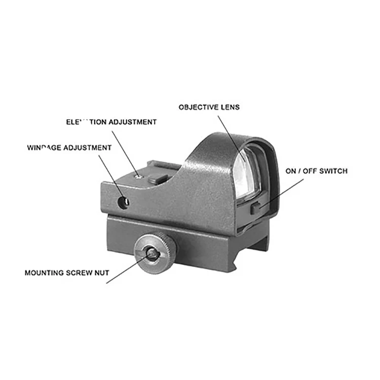Good View  2-0075 1x23 Light Control Single Red Dot Scope Sight Save Power