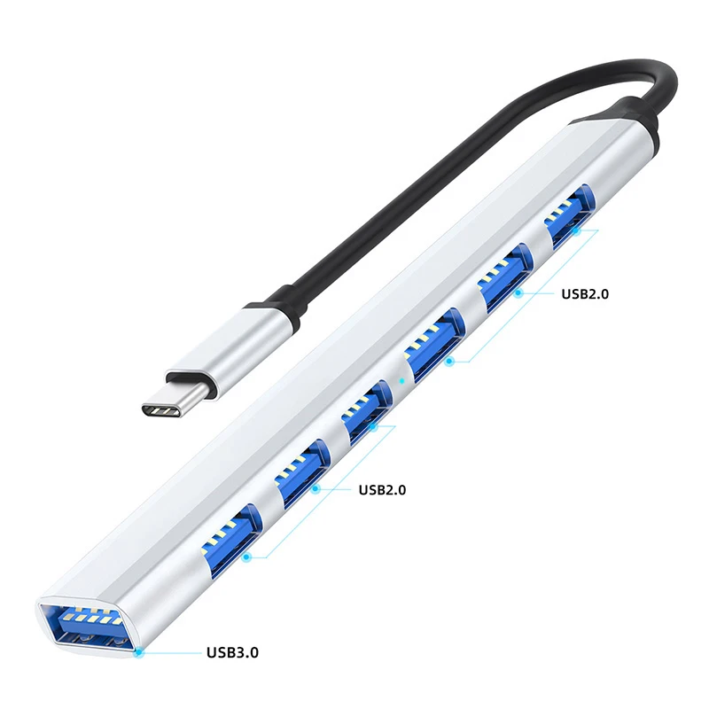 Laptop Docking Station 7 in 1 Dock Dual USB C Hub Multi USB Docking Station USB3.0 USB2.0