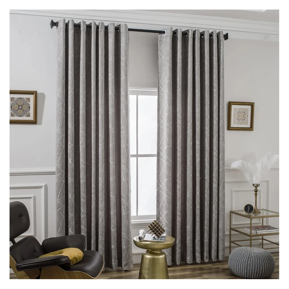 High Quality Wholesale  Prices Curtain Ready Made Custom Prints Sizes Yarn Dyed Grommets Curtains