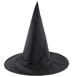 Black Oxford pointed magic hat Halloween witch hat black wizard hat