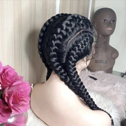 New Product Braid Full Lace Jumbo Cornrow Braided For Black Woman Wig