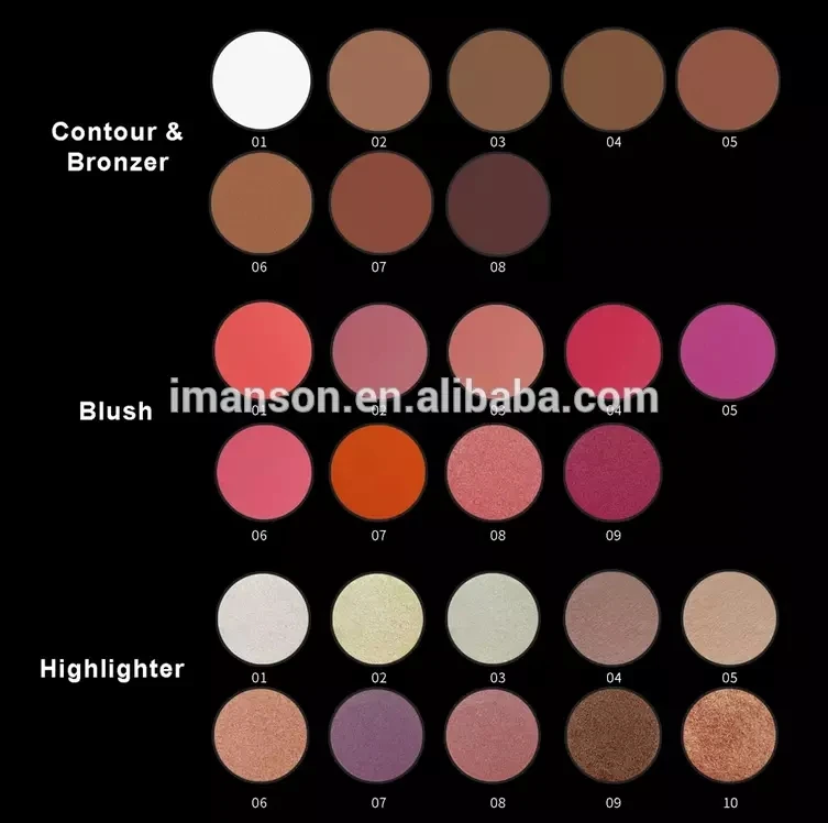 Веганских материалов для нанесения хайлайтера метка частного назначения hhighlighter 3/4/ 6 видов цветов OEM/ODM палитры Выделите Контур макияжа теней век
