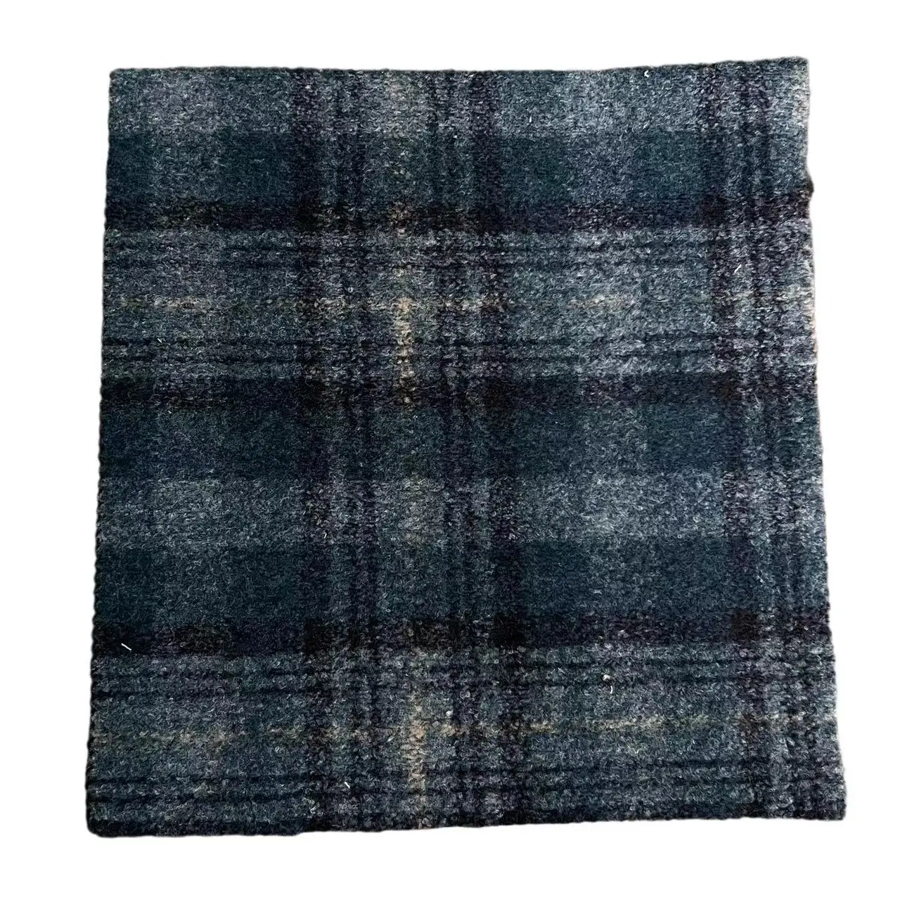 Customized 350G/M Wool knit Check woolen fabric for casual coat