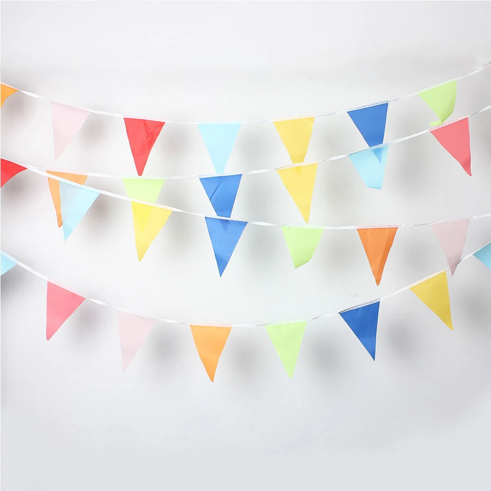 Holiday Advertising Bunting Promotion String Flag Custom Polyester Pennant Flag