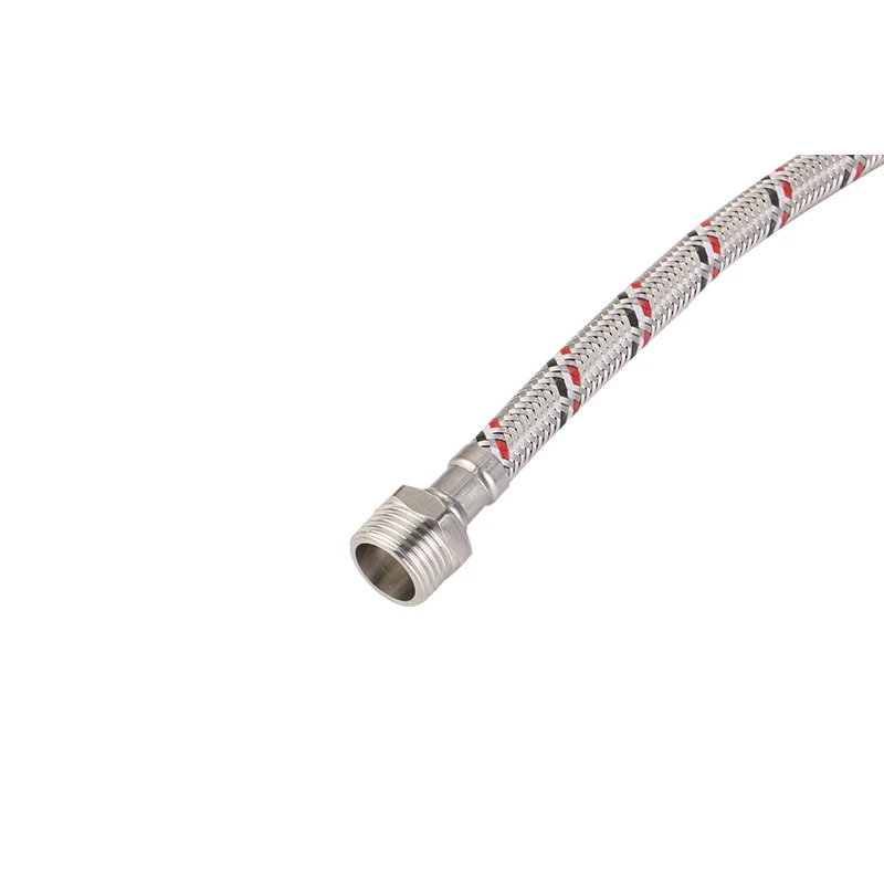 High Pressure Metal Stainless Steel Braided Flexible Hose for Fuel Hose Oil Gas Line Black and White Outer Wire