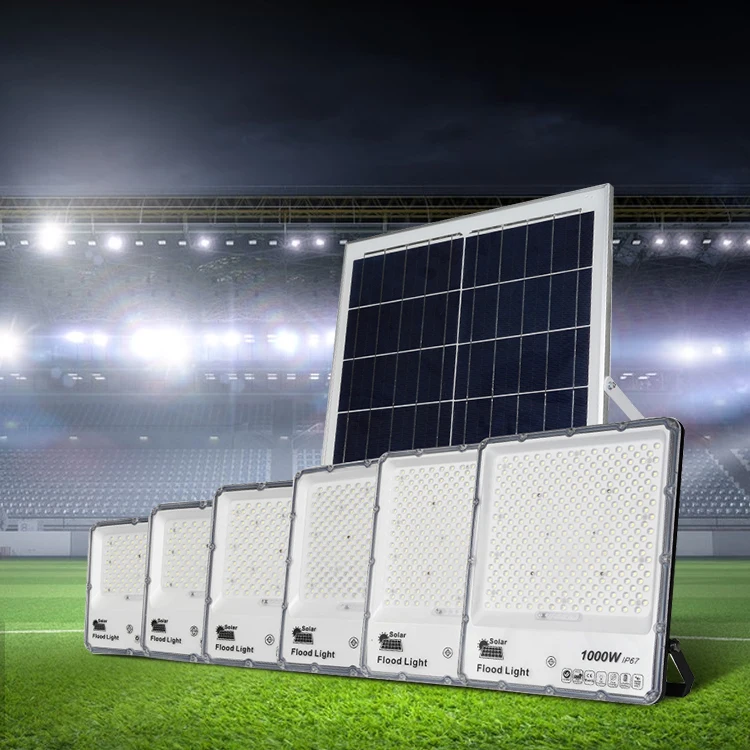 High Quality Stadium Garden Outdoor Waterproof Ip65 Aluminum  80w 100w 200w 300w 500w 1000w Solar Led Flood Light