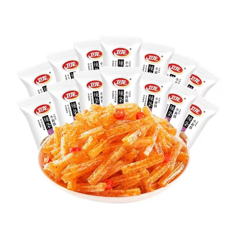 Weilong small gluten Net red and spicy strip spicy dried beancurd bulk small package snack snack full box nostalgic food