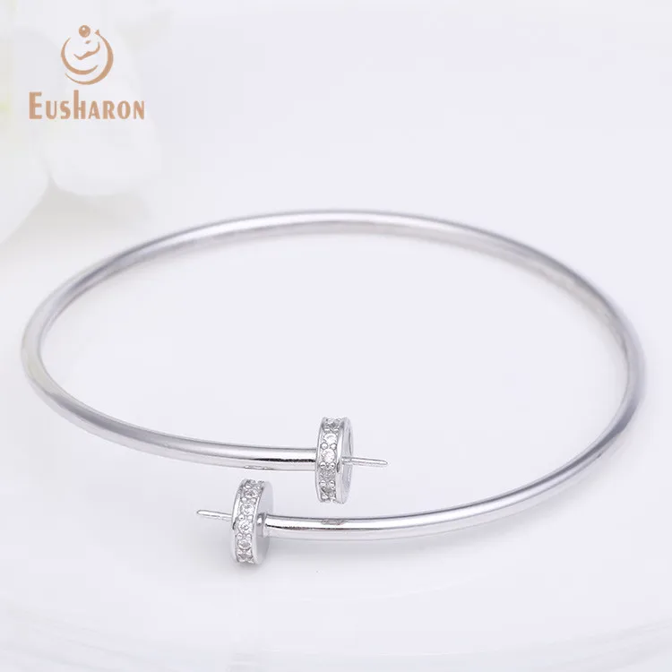 Charm Fashion Jewelry 925 Sterling Silver Bracelet Heart Pearl Bracelet For Women and Girls