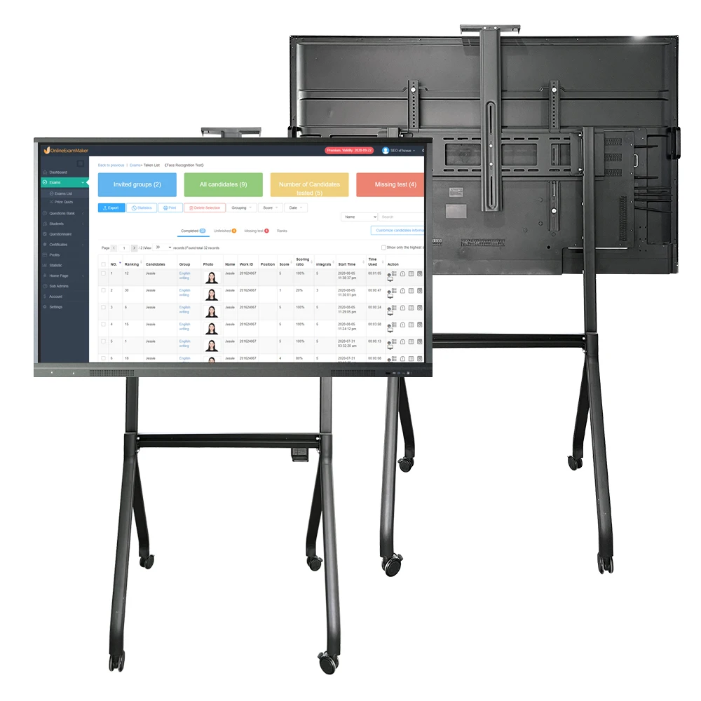 Pen Finger Touch Interactive Flat Panel 65 Inch 4K Lcd Digital Interactive Smart Boards For Schools Teaching
