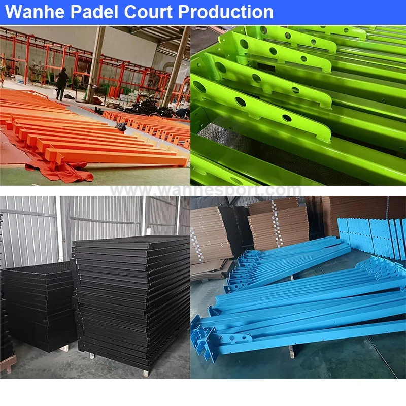 Wanhe 2023, оптовая продажа, высокое качество, закаленное стекло, весло, панорамный падель, теннисный корт