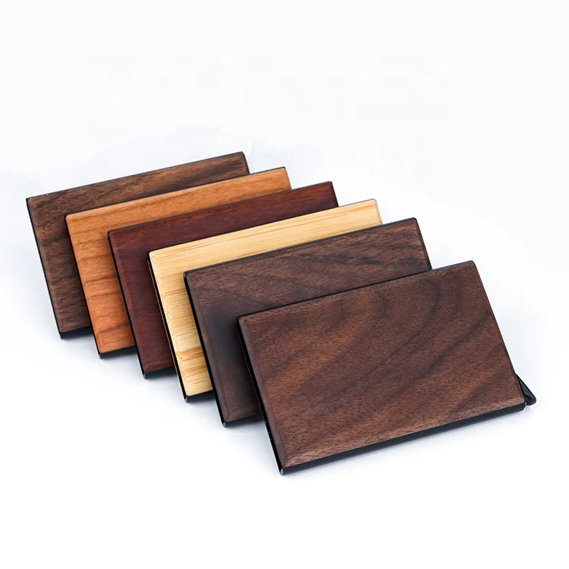 Wallet Ultra Thin Wood Wallet  Card Holder For Men  Wooden Natural Wood Card Case