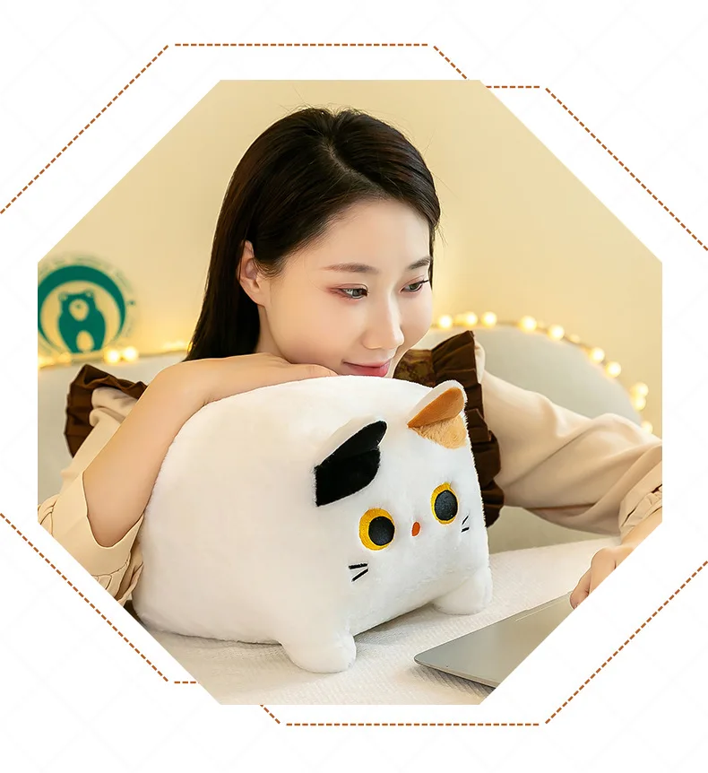 Hot Cheap Price Cute Square Cat Stuffed Animal Plush Dolls Pillow Tiny Square Kitten Children Play Plush Toys