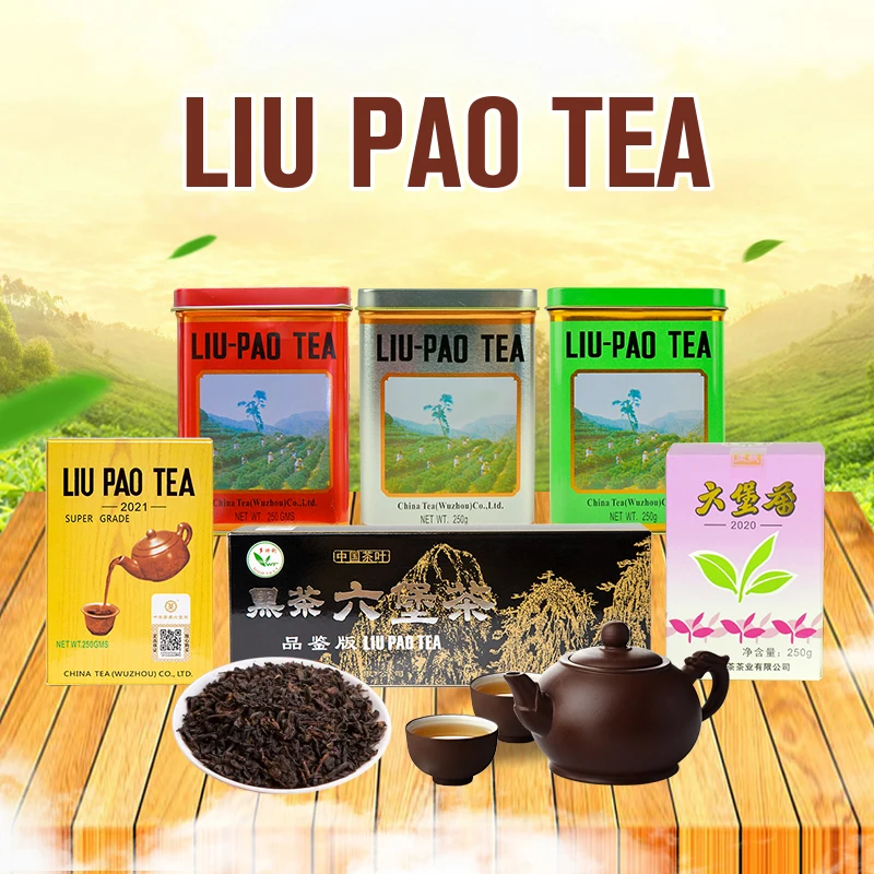 GX03 wholesale Factory price negotiable Chinese dark tea cha 6166 Compressed Health Tea 250g Basket Packing Chinese Liu Pao Tea