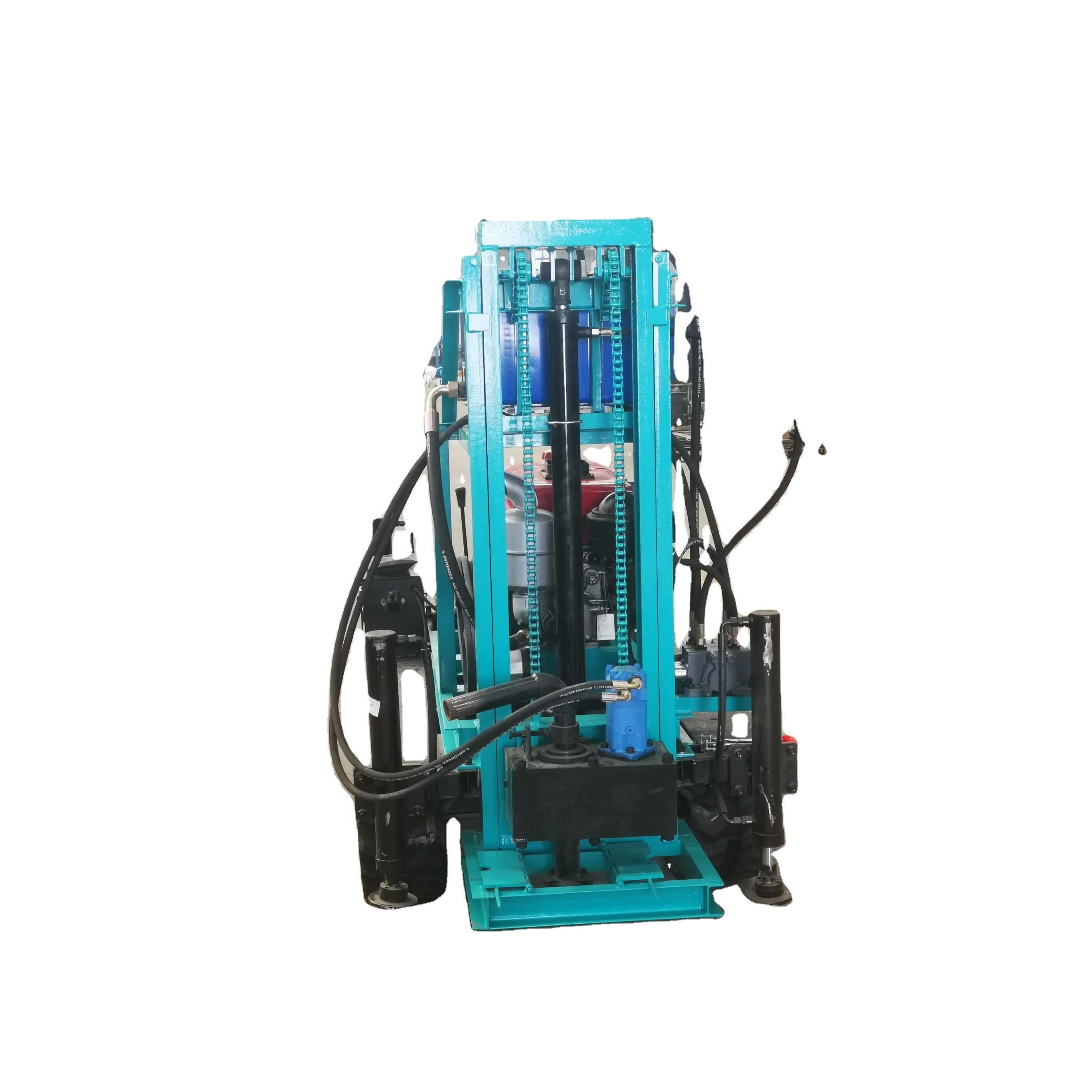 Homemade Gas Engine Portable Crawler Water Pumping Hydraulic Water Drilling Machine
