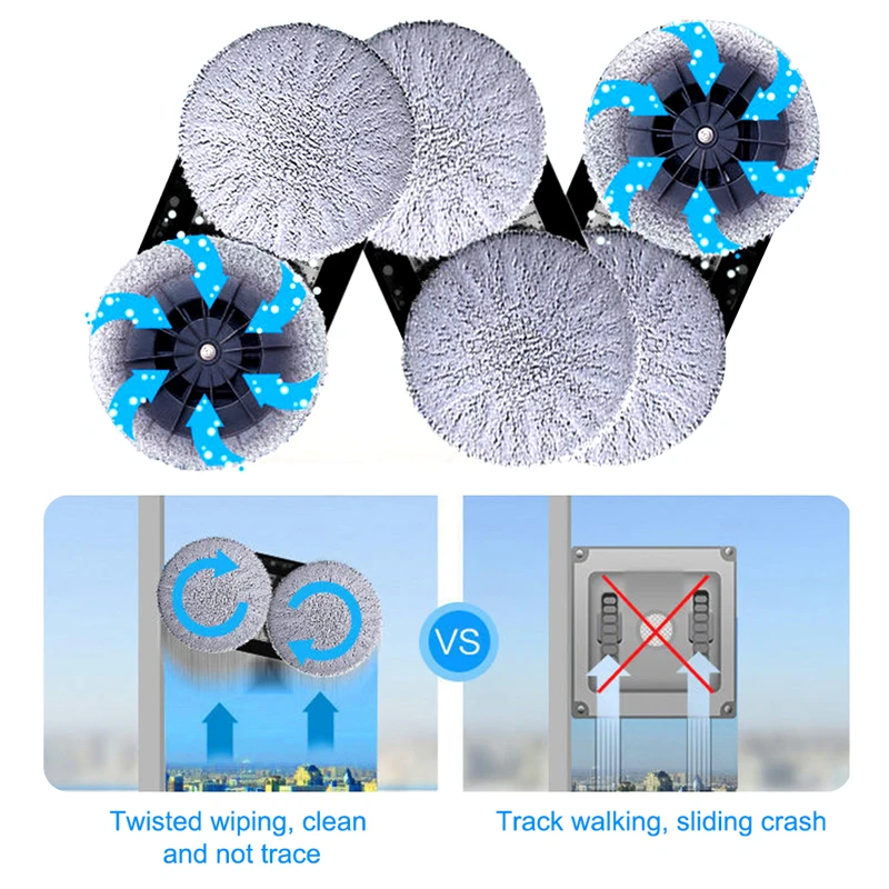 Robot window washer clean bot pro with remote control mirror washing rub the glass home appliances Robotic window cleaner