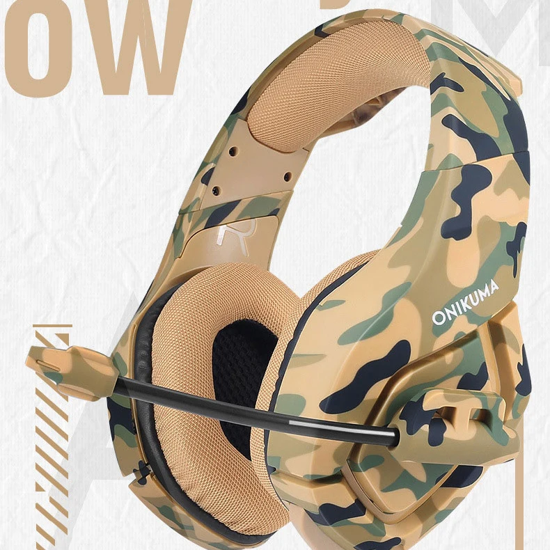 Onikuma Original 2022 Wholesales microphone gaming Headsets rgb Backlight Headphone for PC Game action