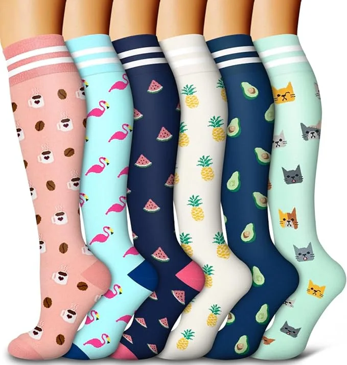 Hot Sale Dropshipping Colorful Fancy Crazy Design Sport Running Compression Socks for Men & Women