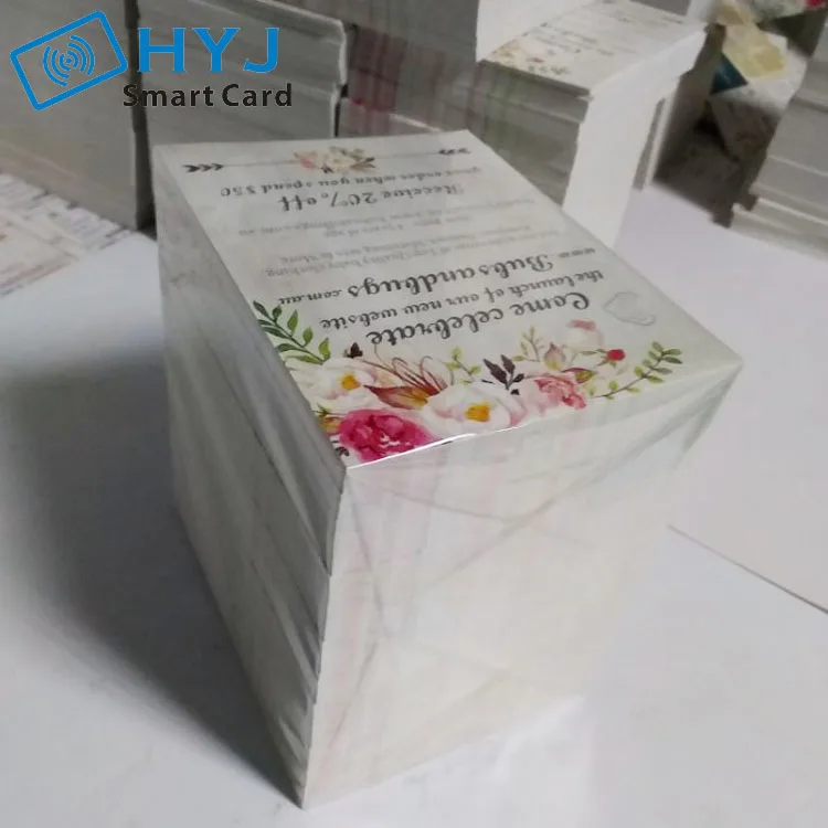 Customized coated paper insert cards thank you / reviews cards printing