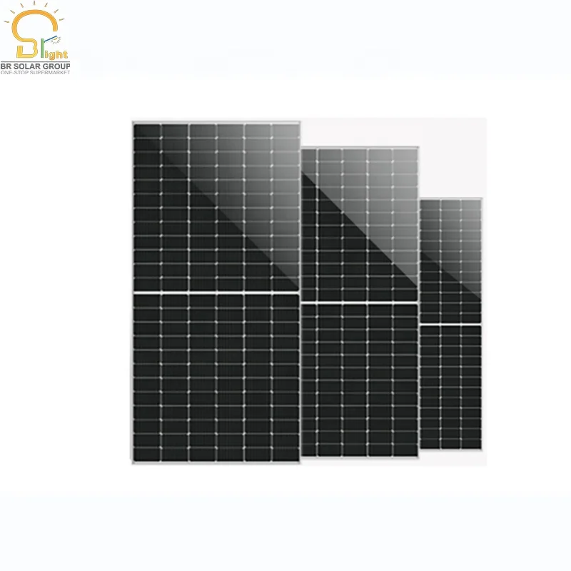 BR SOLAR hot selling solar module 450w all black solar panel  pv Poly crystalline panels