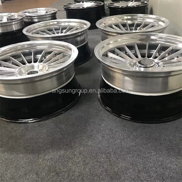 
New design high quality custom 15 to 26 inch 3 pieces forged split wheel deep concave 5x115 step lip alloy wheel 