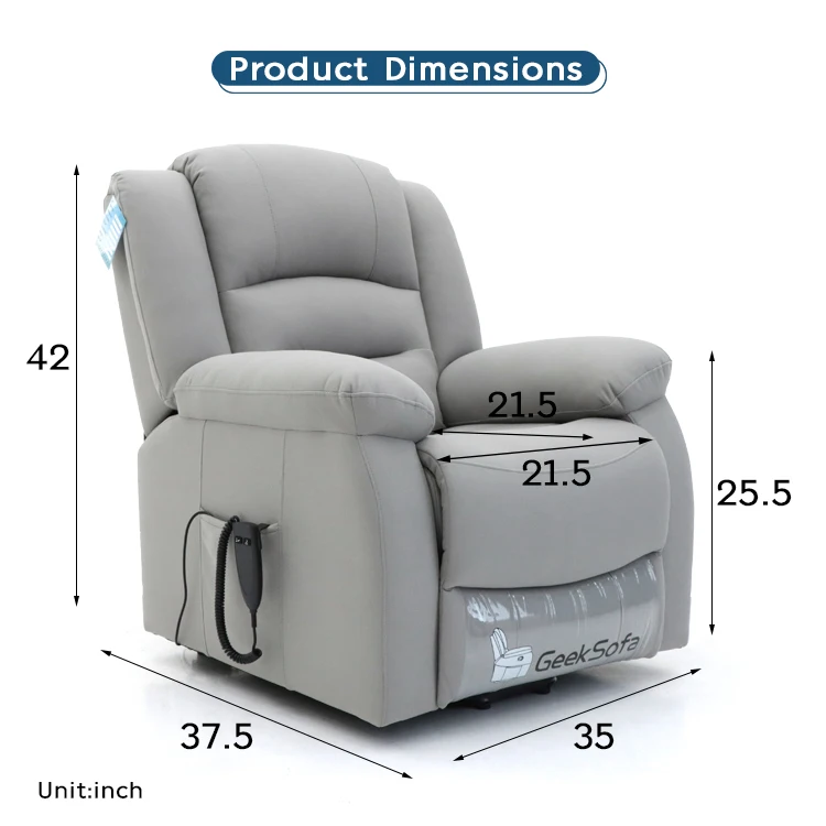 JKY Furniture micro Fabric Power Electric Recliner Sofa Chair Reclinable With Massage Function And Heat Function For Living Room