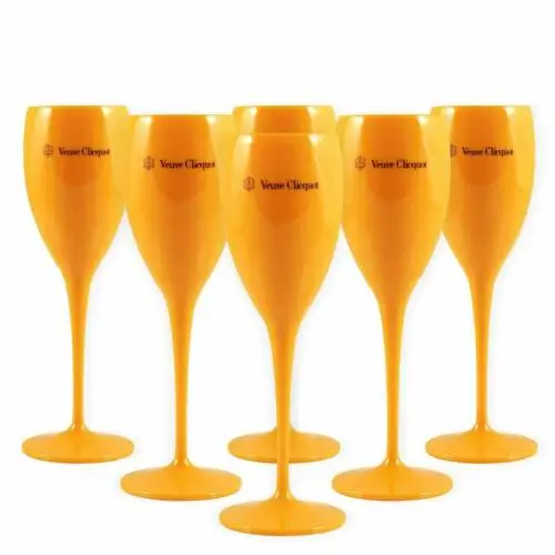 170ml Champagne Glasses Plastic Acrylic Yellow Champagne Flute Glass Cup Goblet for WEDDING Party Event