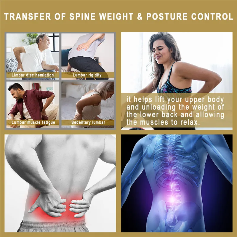 Spinal Decompression Back Belt Waist Support Brace Lumbar Air Traction Belt