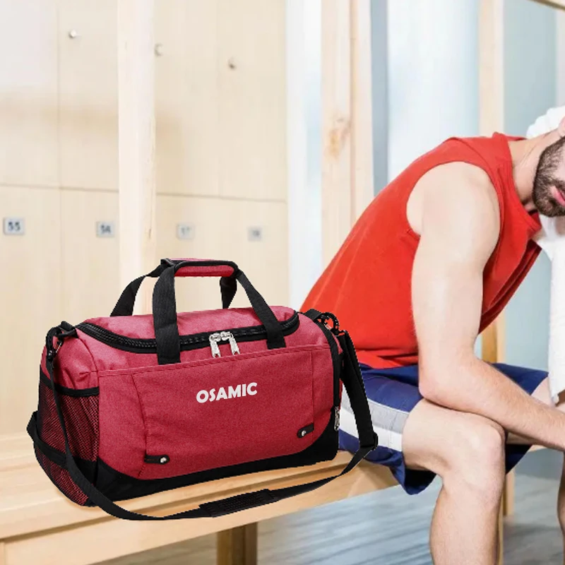 Custom Logo Large Capacity Mens Duffle Bag Yoga Training Fitness Soccer Travel Sports Bags Waterproof Gym Bag