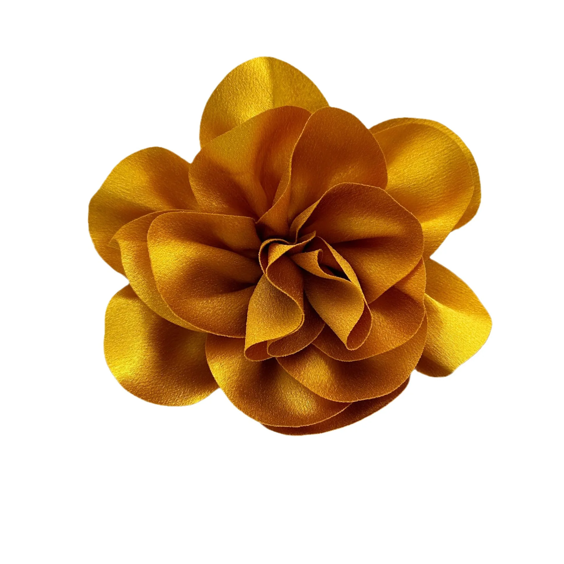 Artificial Decorative Handmade Chiffon Fabric Clothing Flower Handmade Custom Kids Solid Color Chiffon 3d Fabric Flowers