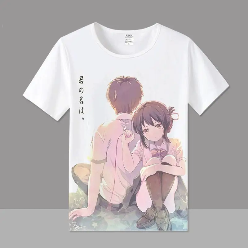 15 styles Kimi no na wa Your Name Mitsuha white summer wholesale factory anime T-shirt