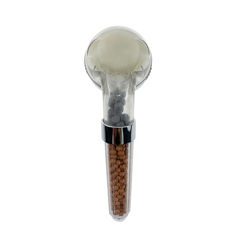 3 color plastic temperature detectable led rainfall filter shower head