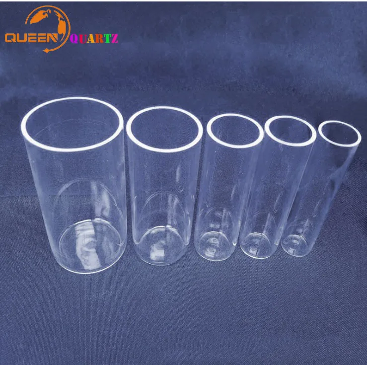 Clear fused quartz glass test tube&reaction
