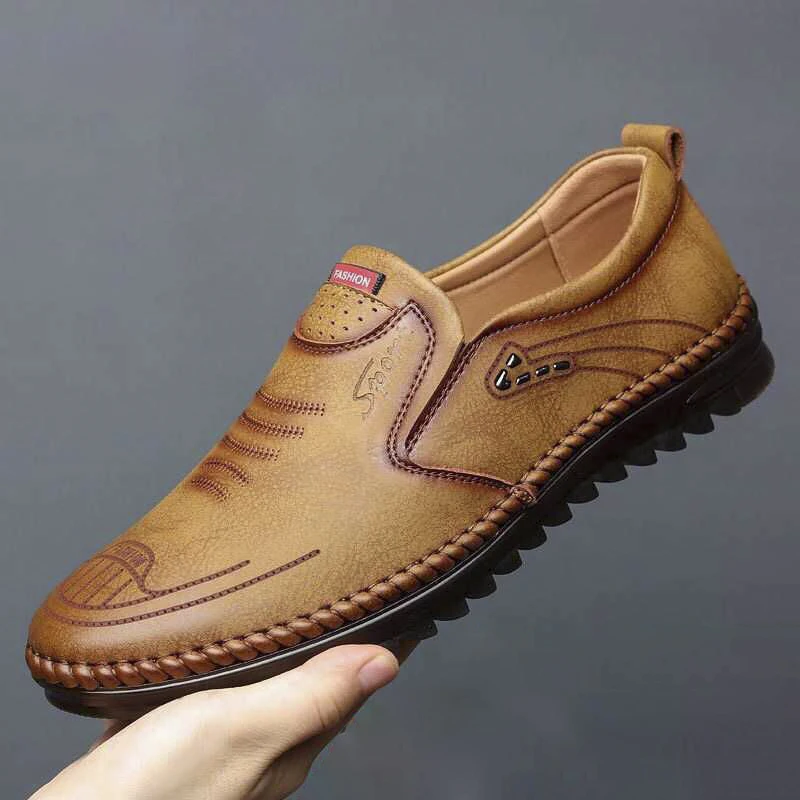 Chaussures Hommes Non-Slip Genuine Leather Shoes for Men New Cowhide Driving Shoes