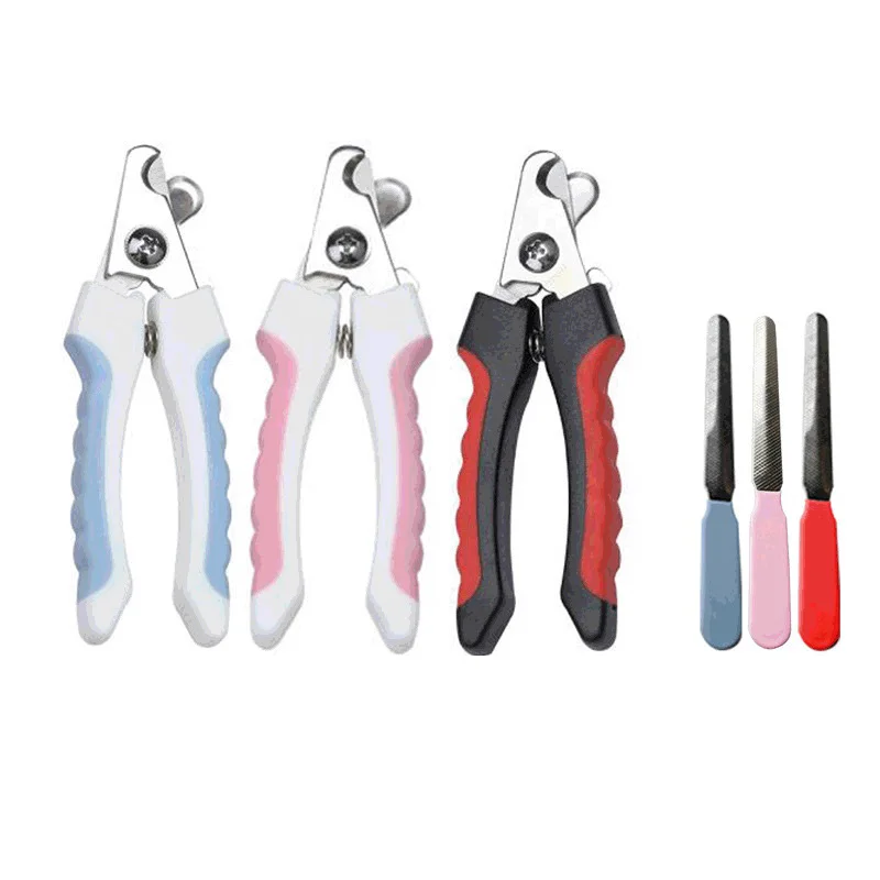 High Quality 3 Color Stainless Steel Hot Selling Dog Cat Nail Clippers And Nail File for Pets