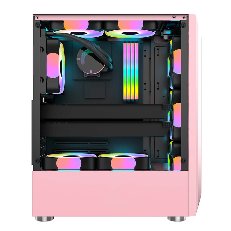 2022 New Design Wholesale Computer Case Pc Case Gamer Most Popular High Quality Gaming PC Desktop Computer Gaming ATX Case
