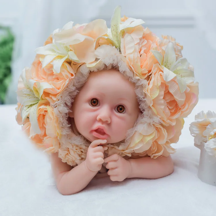 Factory Cheap Pricebaby Reborn Pequeno 50cm Girl 3Kg Realistic Bright Eyessilicone Doll Reborn Solid With Eyes Girl Doll