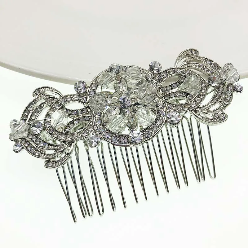 SHSS2069 Party wedding rhinestone and alloy bulk hair combs