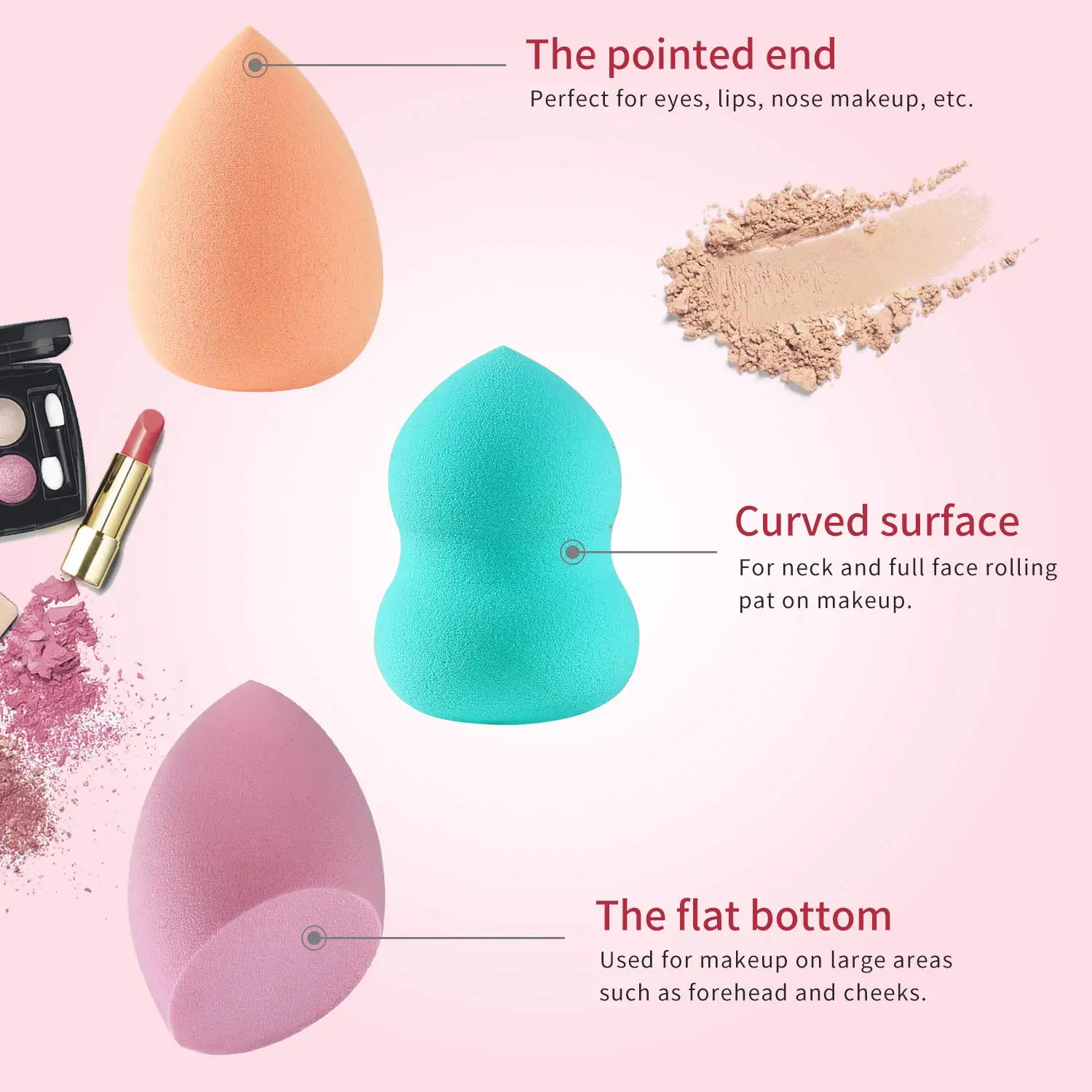 Hot custom silicone sponge cleaner holder gift set latex free cosmetic make up sponge private label beauty packaging blender