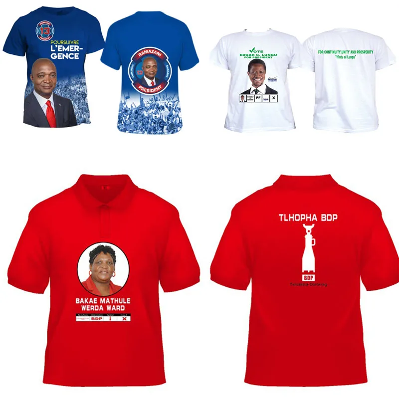 100%Cotton Mens Polo T-Shirt  Blank Embroidered printing  Polyester  Custom printed  election shirts advertising tshirt