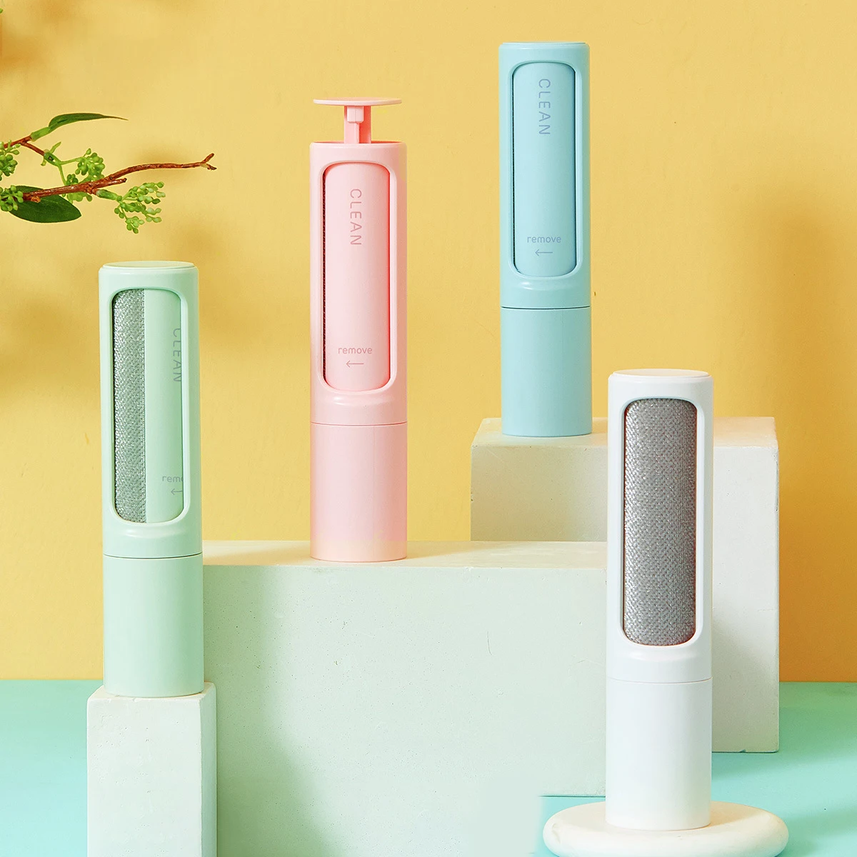 Portable Travel Lint Remover Self Cleaning Lint Roller Brush Reusable Dog Cat Hair Remove Tool
