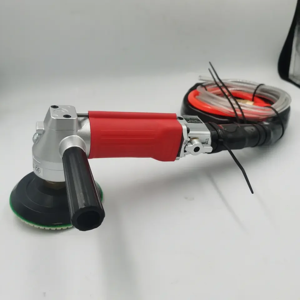 5/8'-11 Pneumatic Rear Exhaust Air Polisher,  Wet Stone Polishing Machine Air Wet Polisher Concrete Water Sander