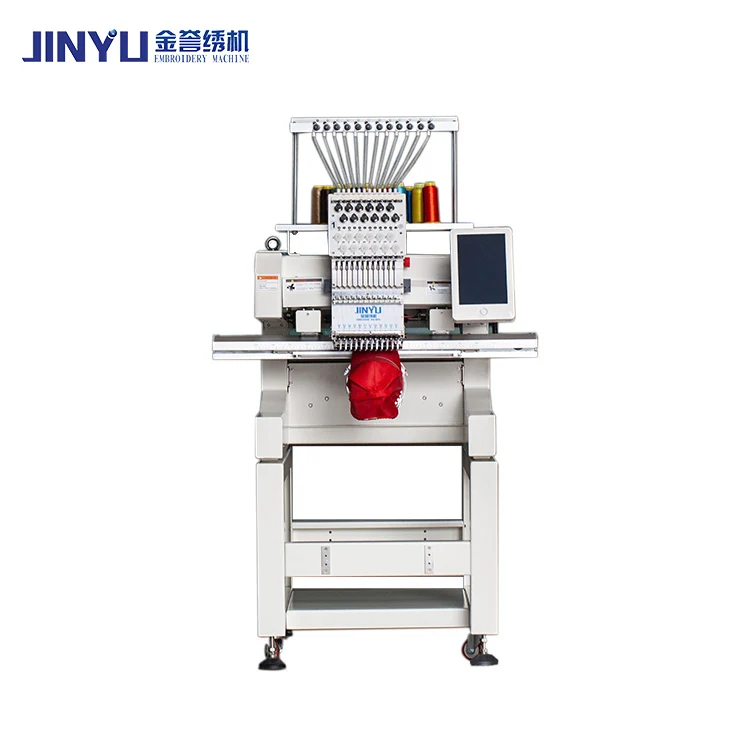  JINYU 1201C одноголовочная вышивальная машина для плоских футболок оптовая