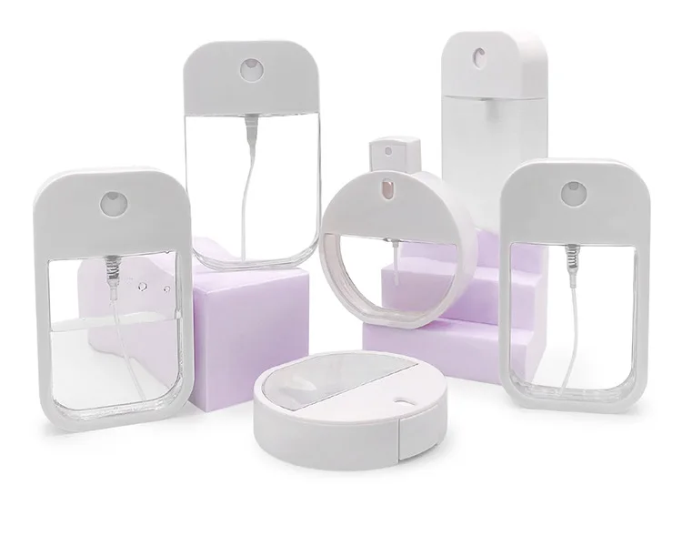 Wholesale small size pocket size recyclable sanitizer clear PET mist sprayer bottle