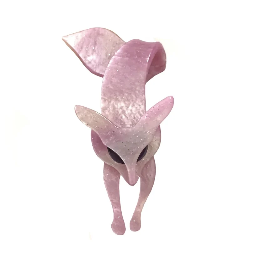 
Luxury Popular Christmas Woman Jewellery Accessories Animal Acrylic Fox Brooch Breast Suit Hats Dress Accessory Vintage Brooch 